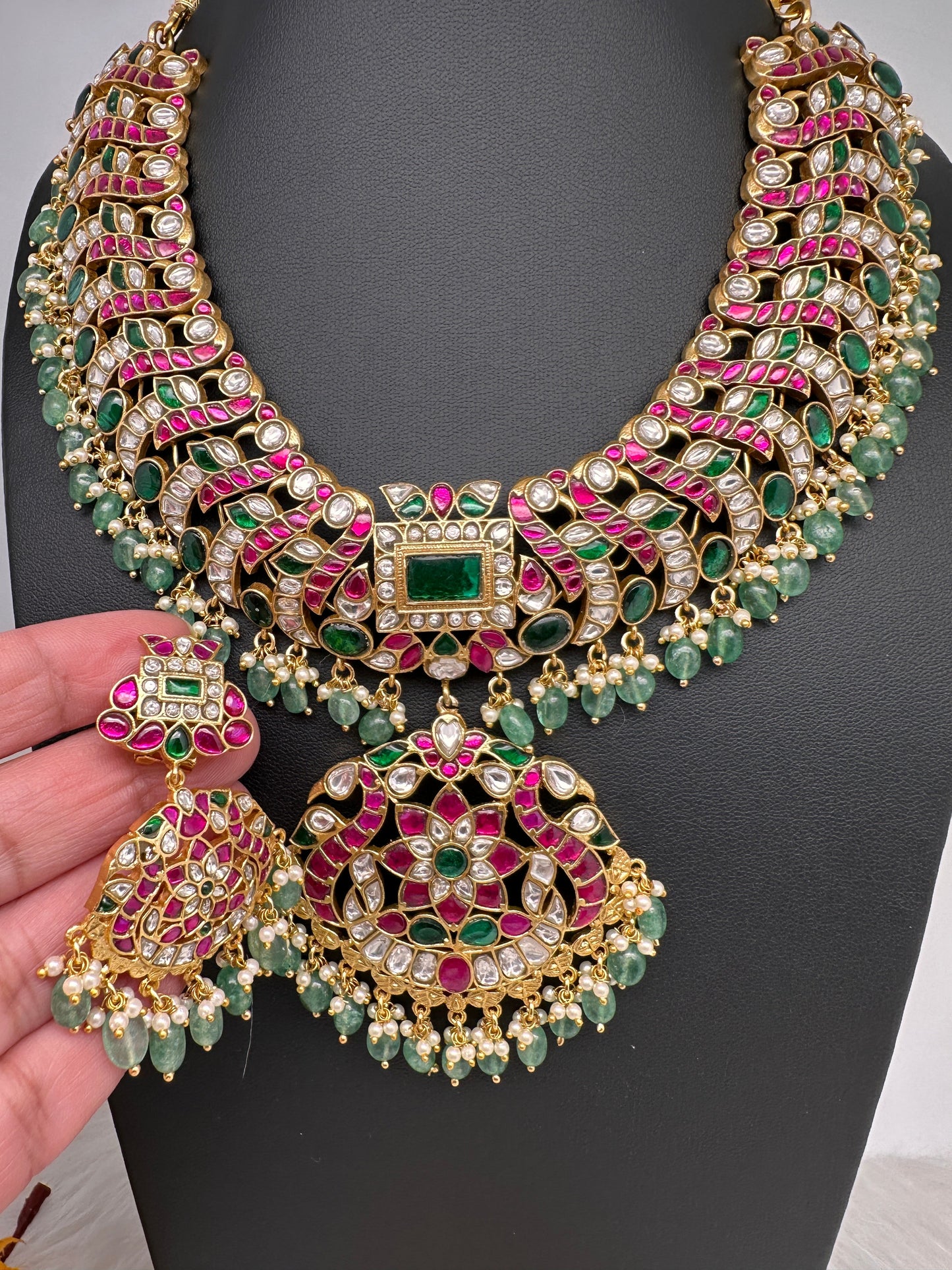 Jadau Kundan Necklace with Earrings