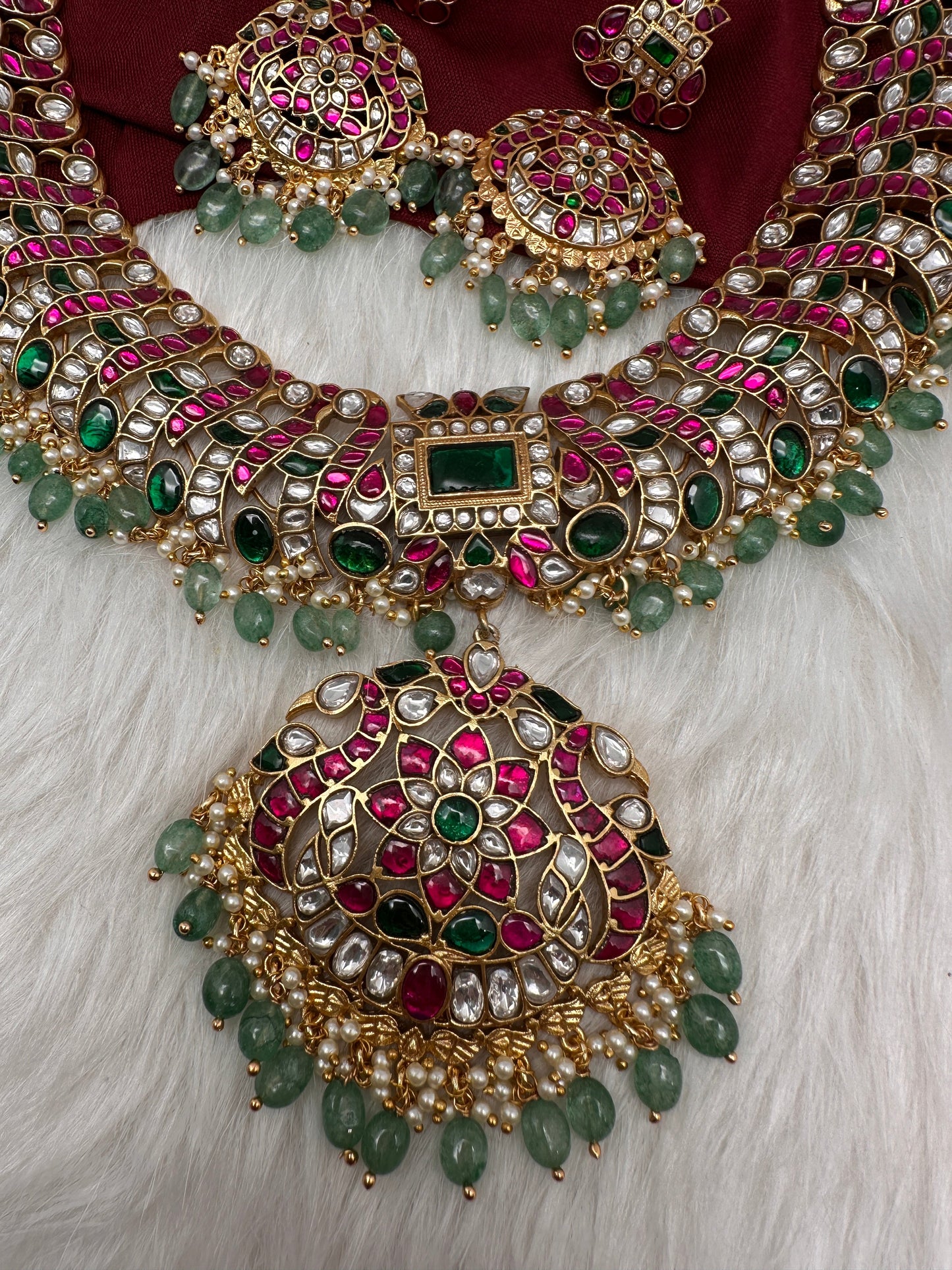 Jadau Kundan Necklace with Earrings