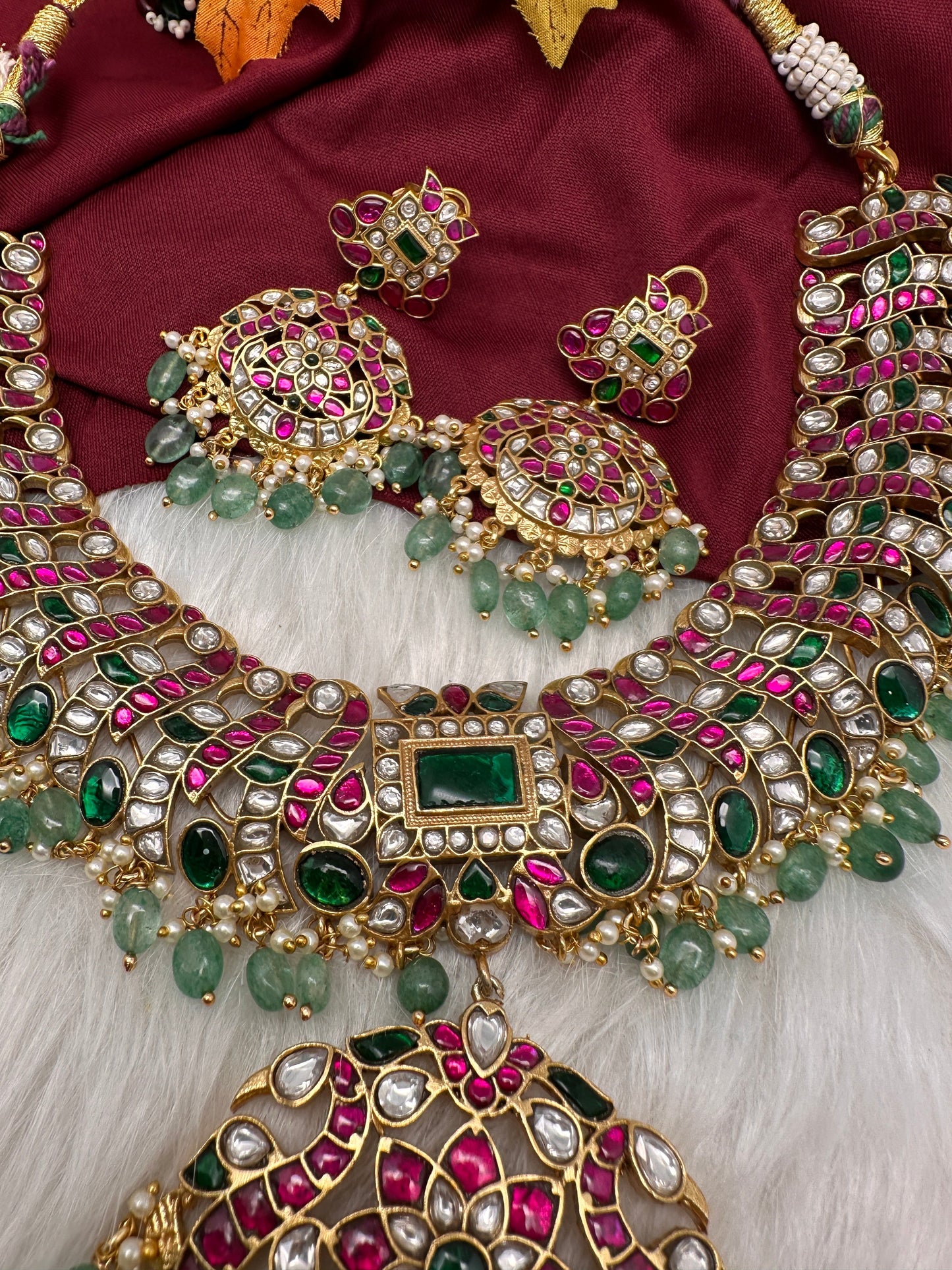 Jadau Kundan Necklace with Earrings