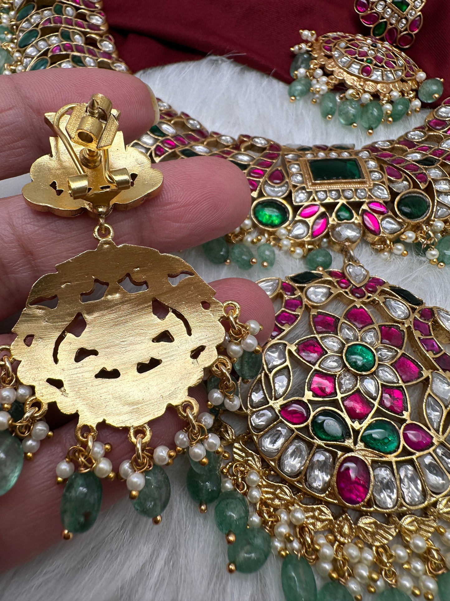 Jadau Kundan Necklace with Earrings