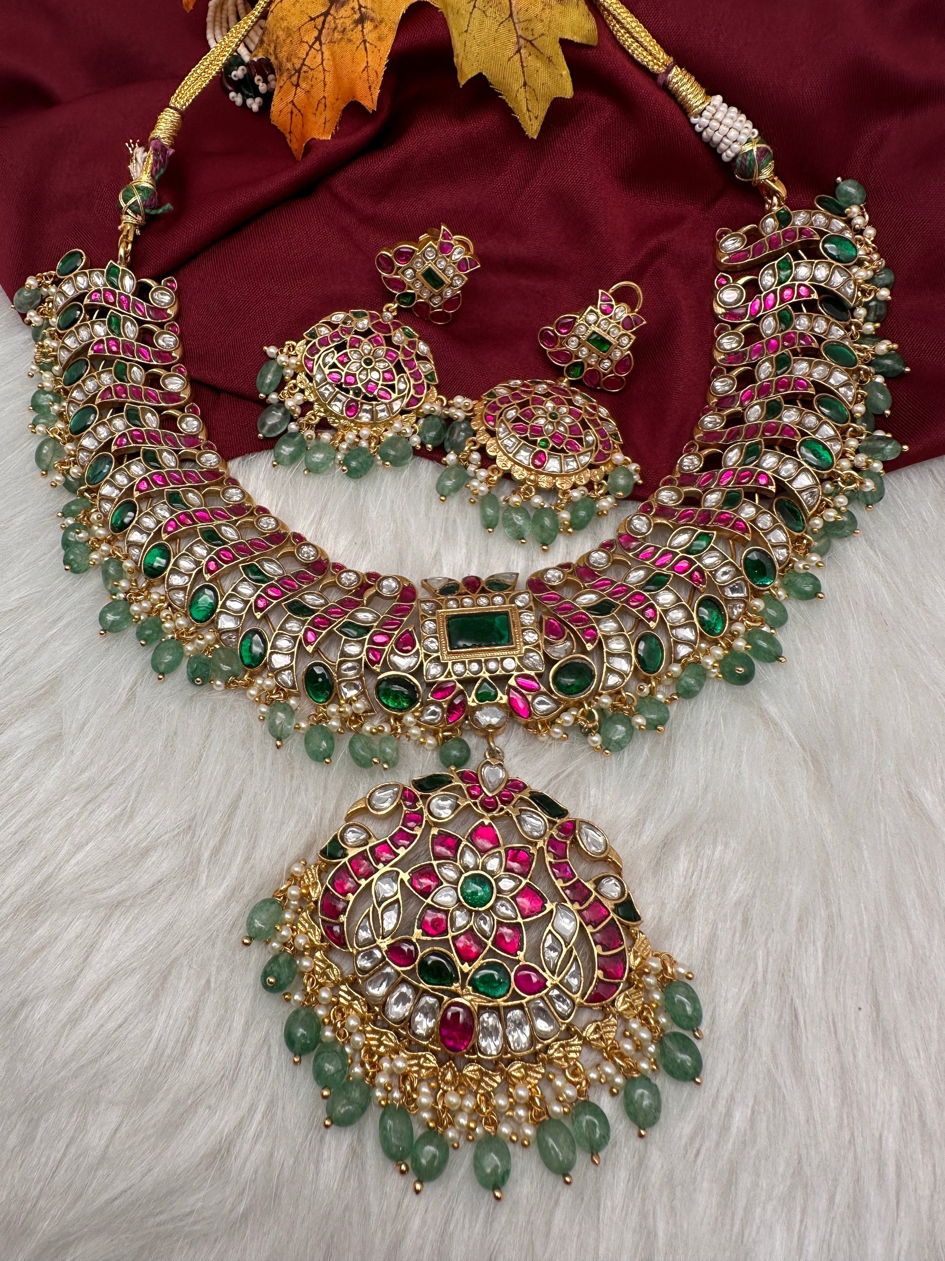 Jadau Kundan Necklace with Earrings