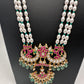 Jadau Kundan Emerald Pearls Long Necklace