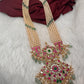 Jadau Kundan Swaroski Pearls Long Rani Haar Necklace