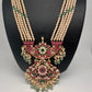 Jadau Kundan Swaroski Pearls Long Rani Haar Necklace
