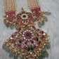 Jadau Kundan Swaroski Pearls Long Rani Haar Necklace