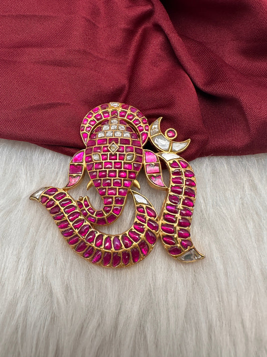 Om Ganesha  Jadau Kundan Pendent