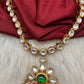 Jadau Kundan Green Potta Stones Short Necklace