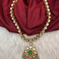 Jadau Kundan Green Potta Stones Short Necklace