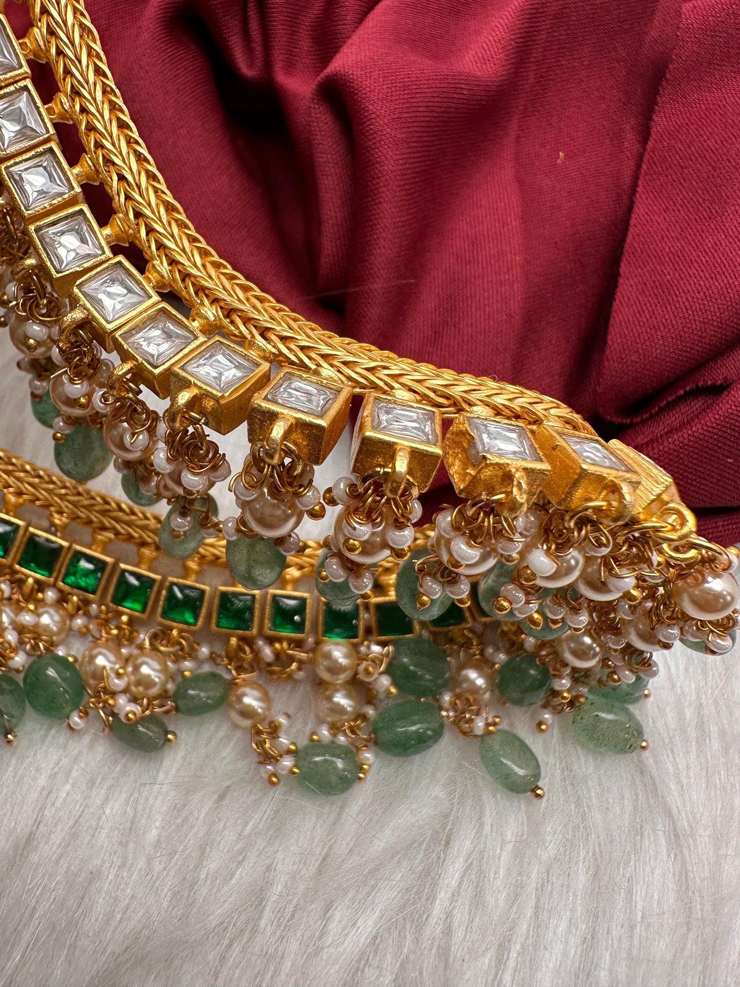 Jadau Kundan 2-1 Reversible Short Necklace