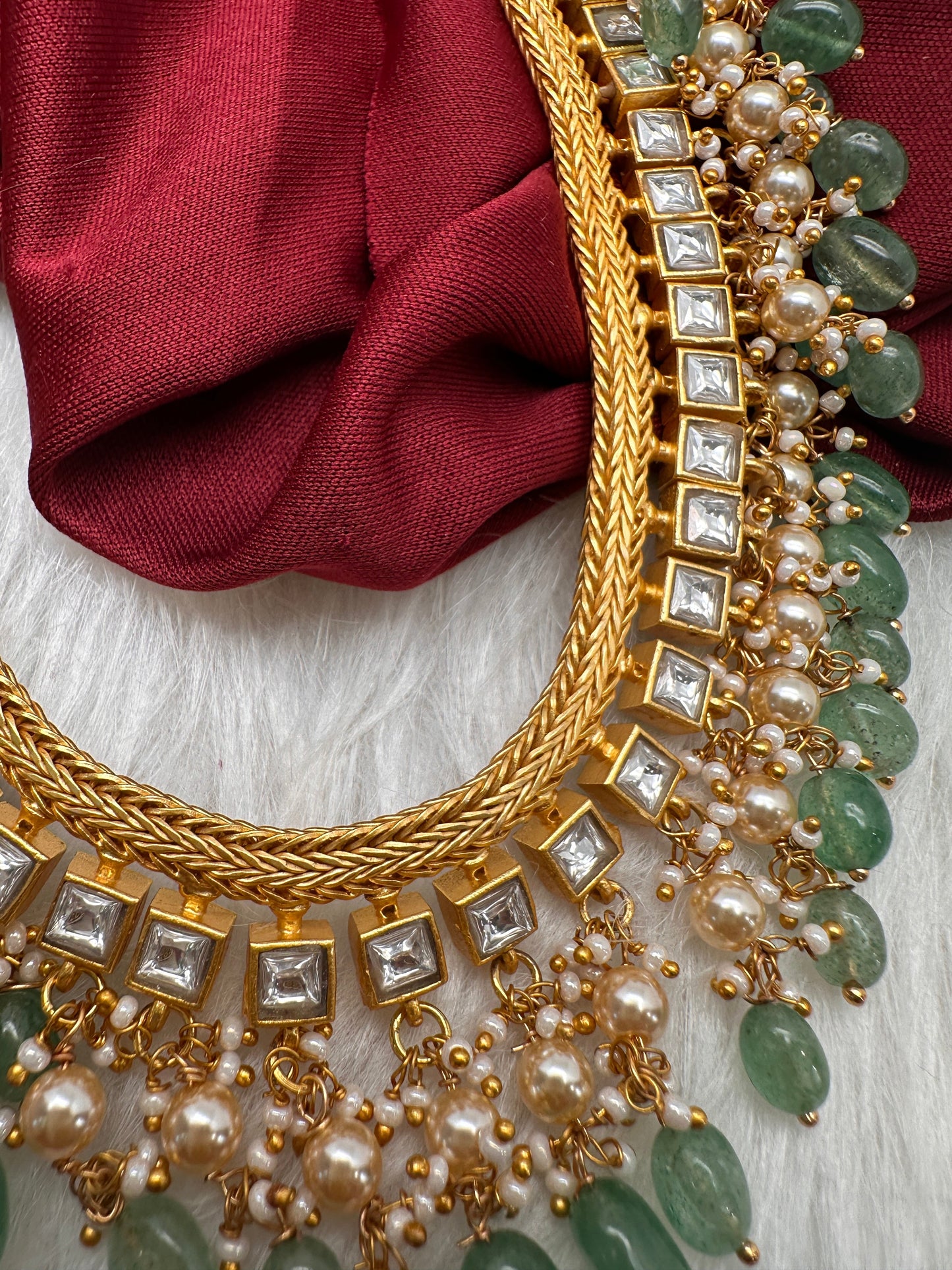 Jadau Kundan 2-1 Reversible Short Necklace