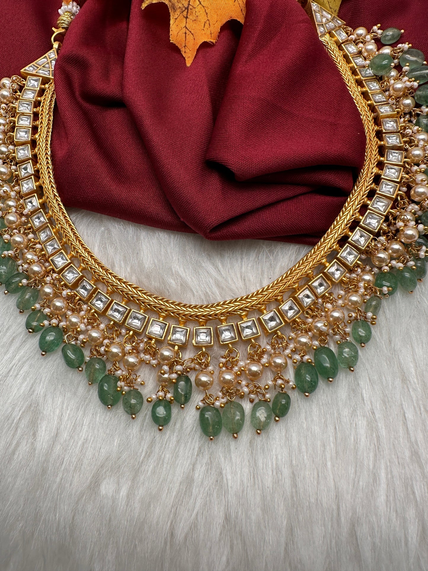 Jadau Kundan 2-1 Reversible Short Necklace