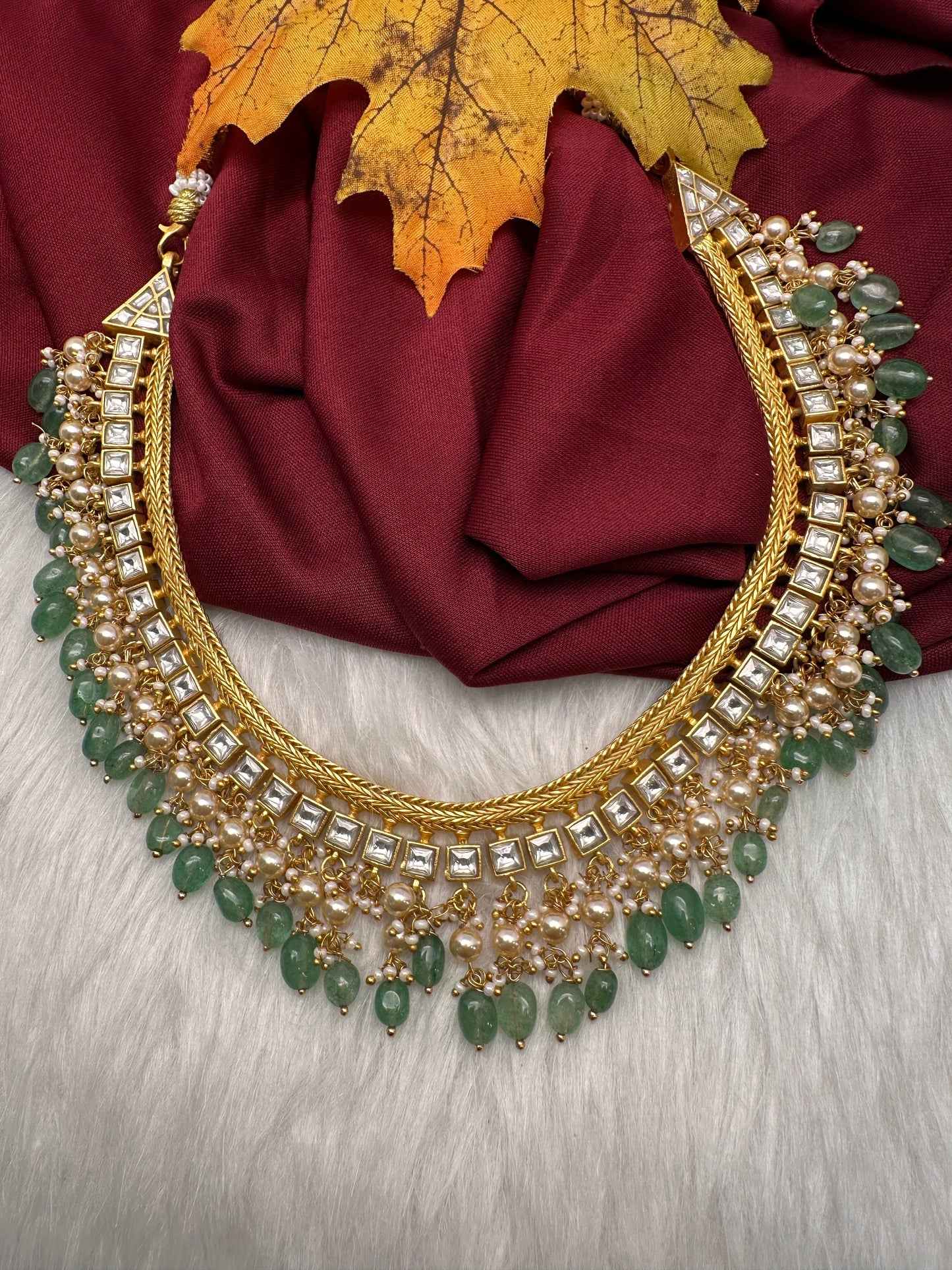 Jadau Kundan 2-1 Reversible Short Necklace
