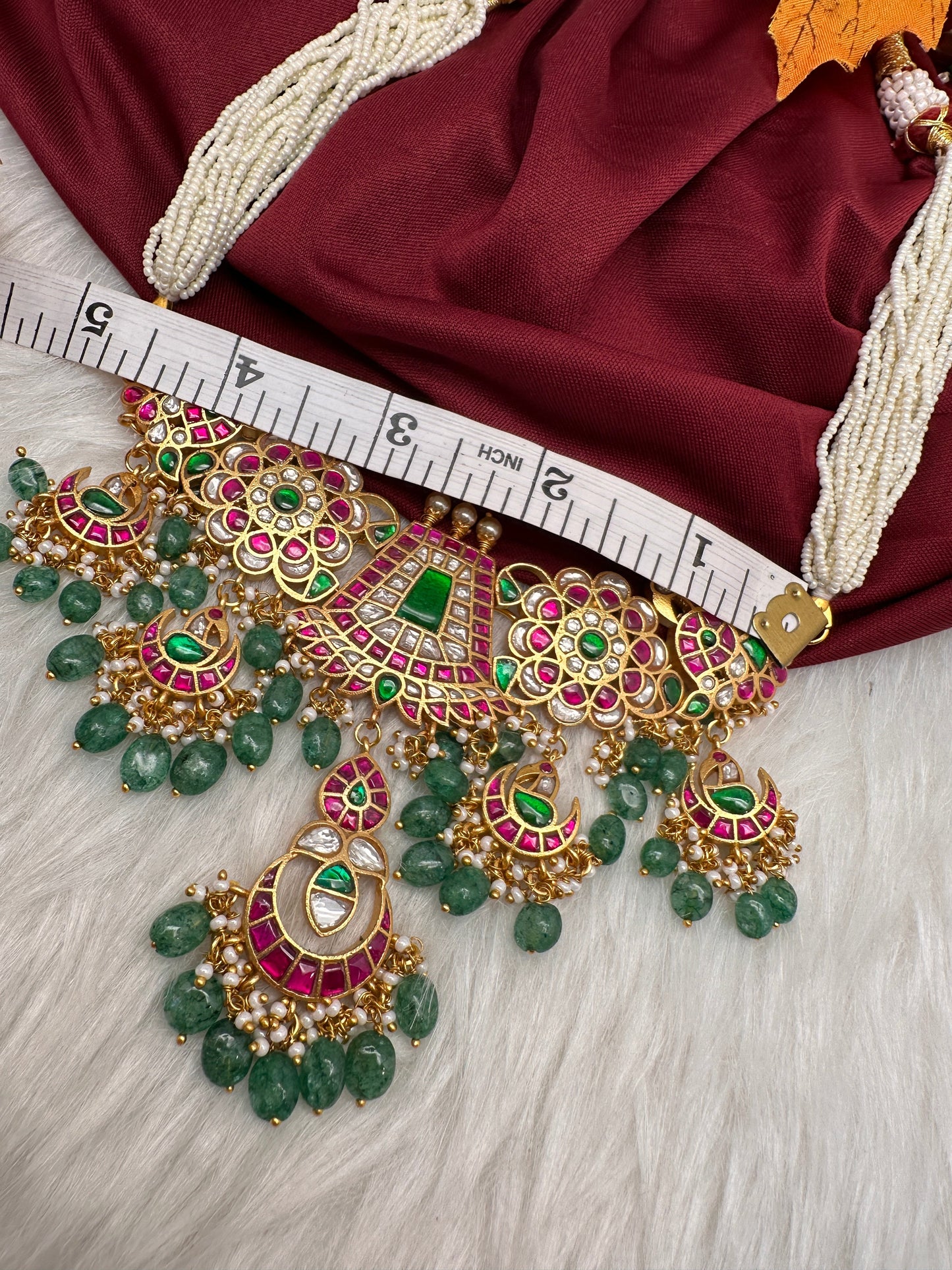 Jadau Kundan Sugar Pearls Short Necklace