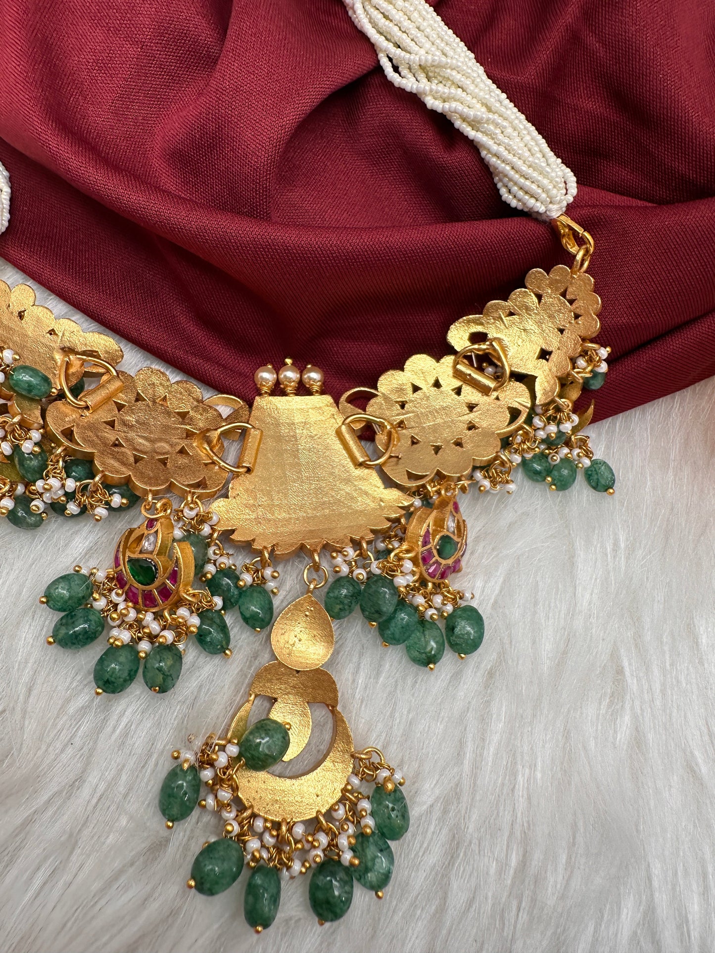 Jadau Kundan Sugar Pearls Short Necklace
