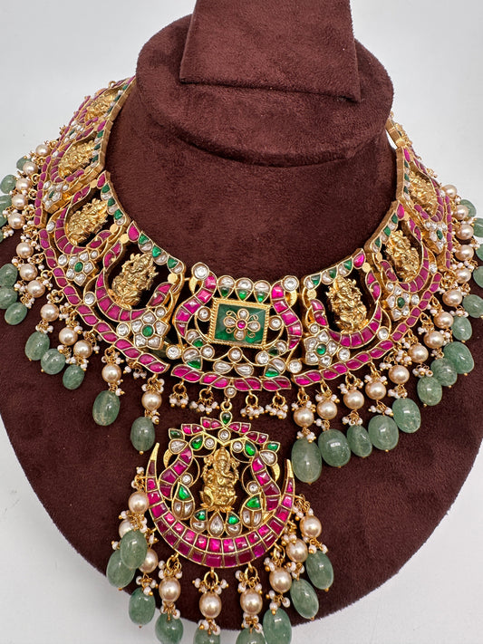 Jadau Kundan Ganesha Statement Necklace
