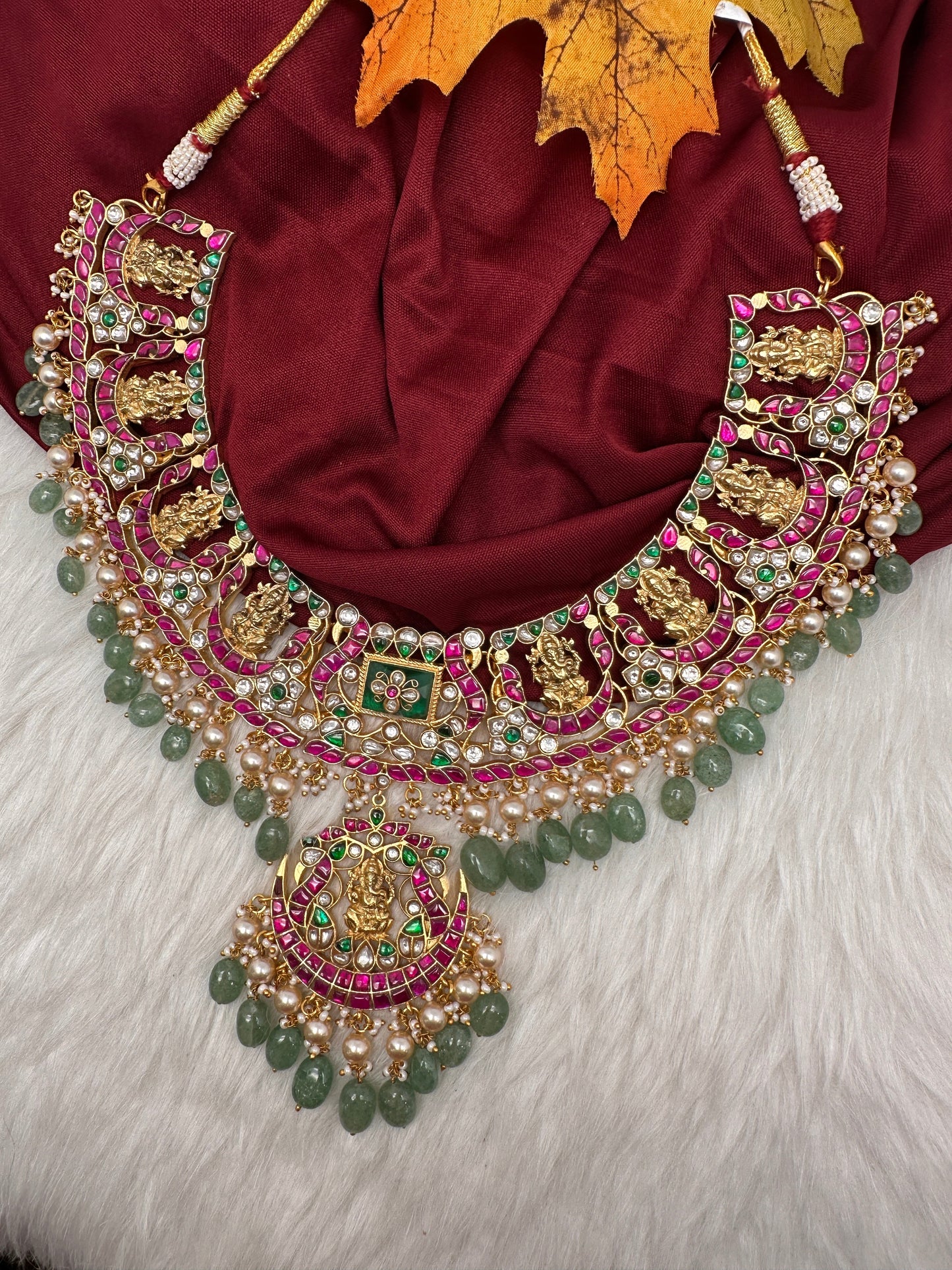Jadau Kundan Ganesha Statement Necklace