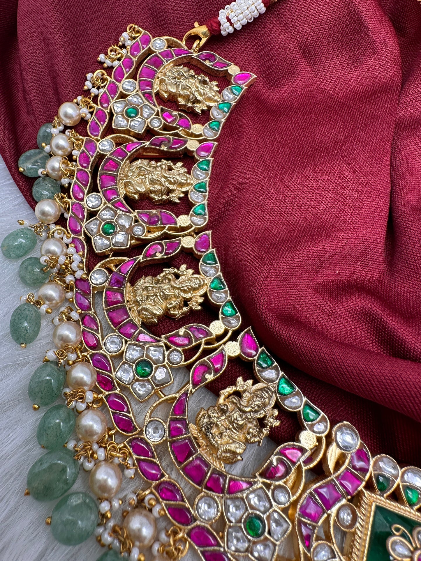 Jadau Kundan Ganesha Statement Necklace