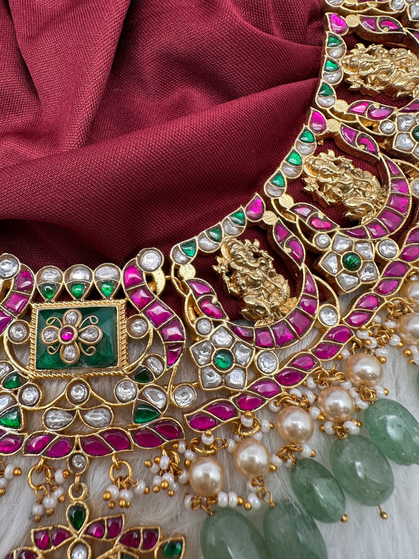 Jadau Kundan Ganesha Statement Necklace