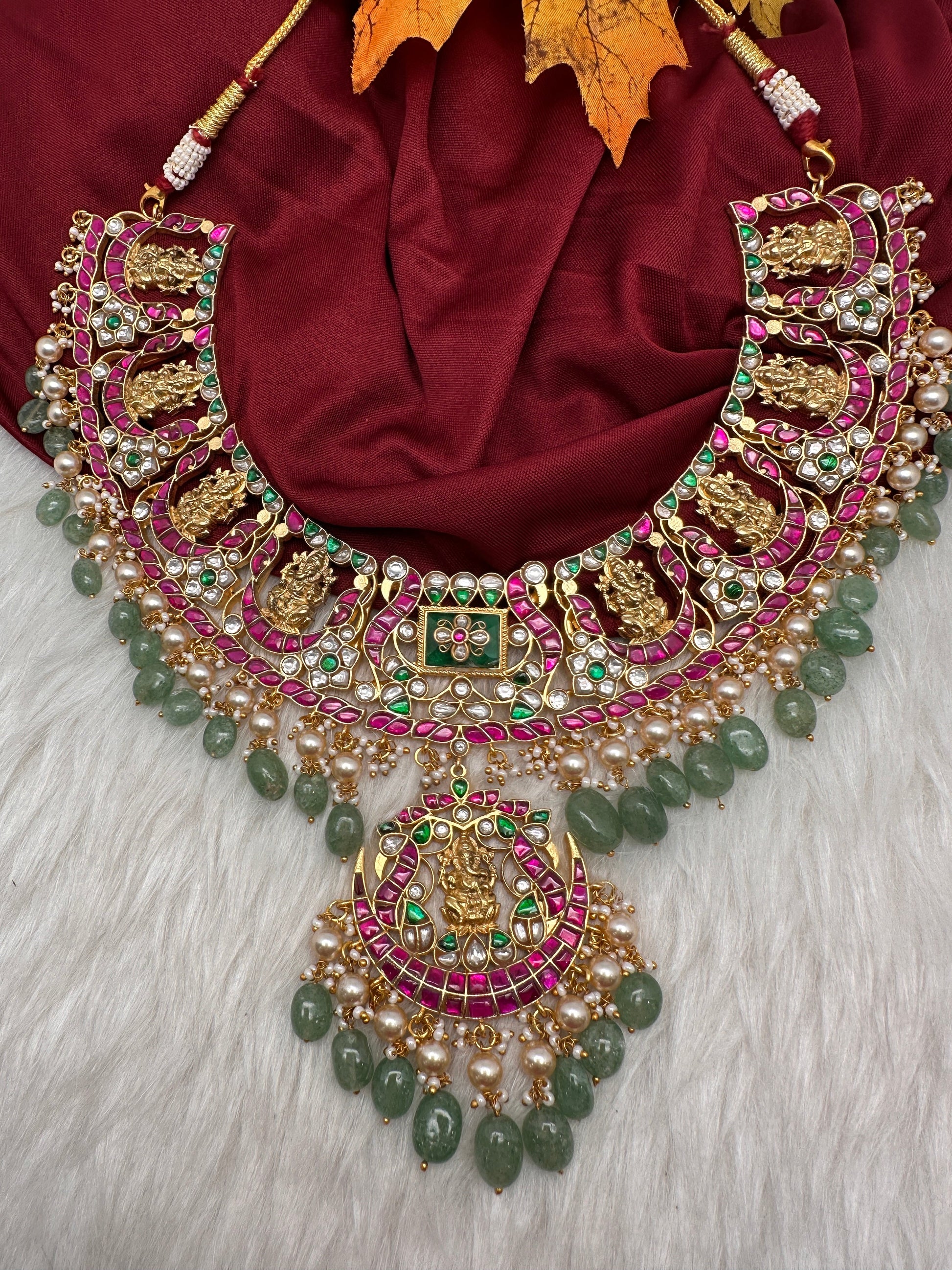 Jadau Kundan Ganesha Statement Necklace