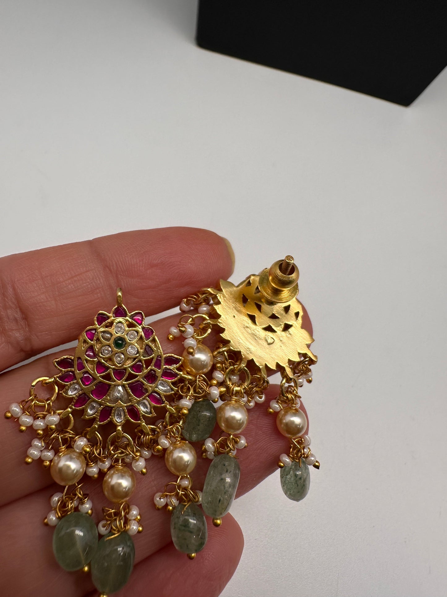 Dainty  Jadau Kundan Chain Necklace