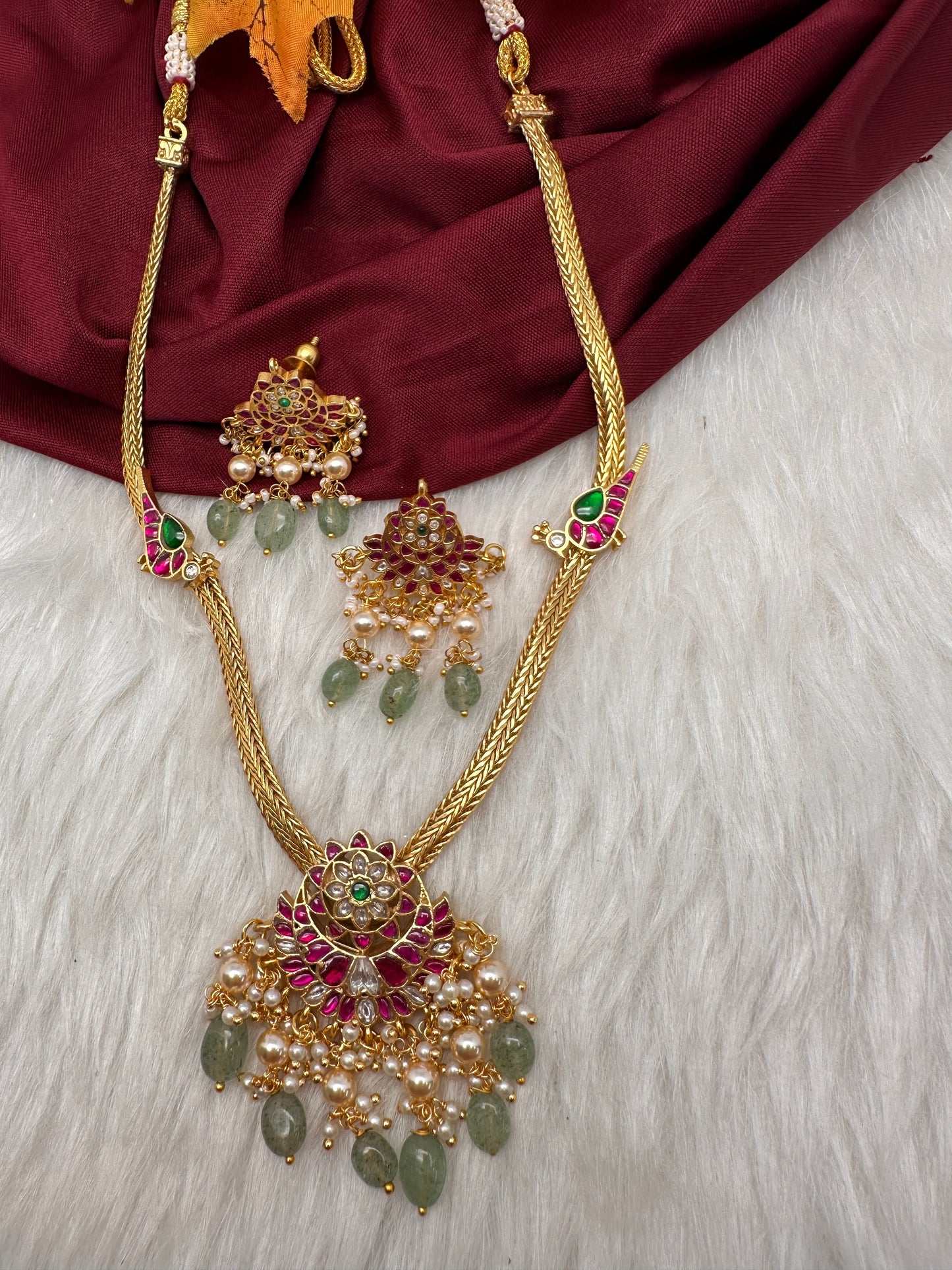 Dainty  Jadau Kundan Chain Necklace