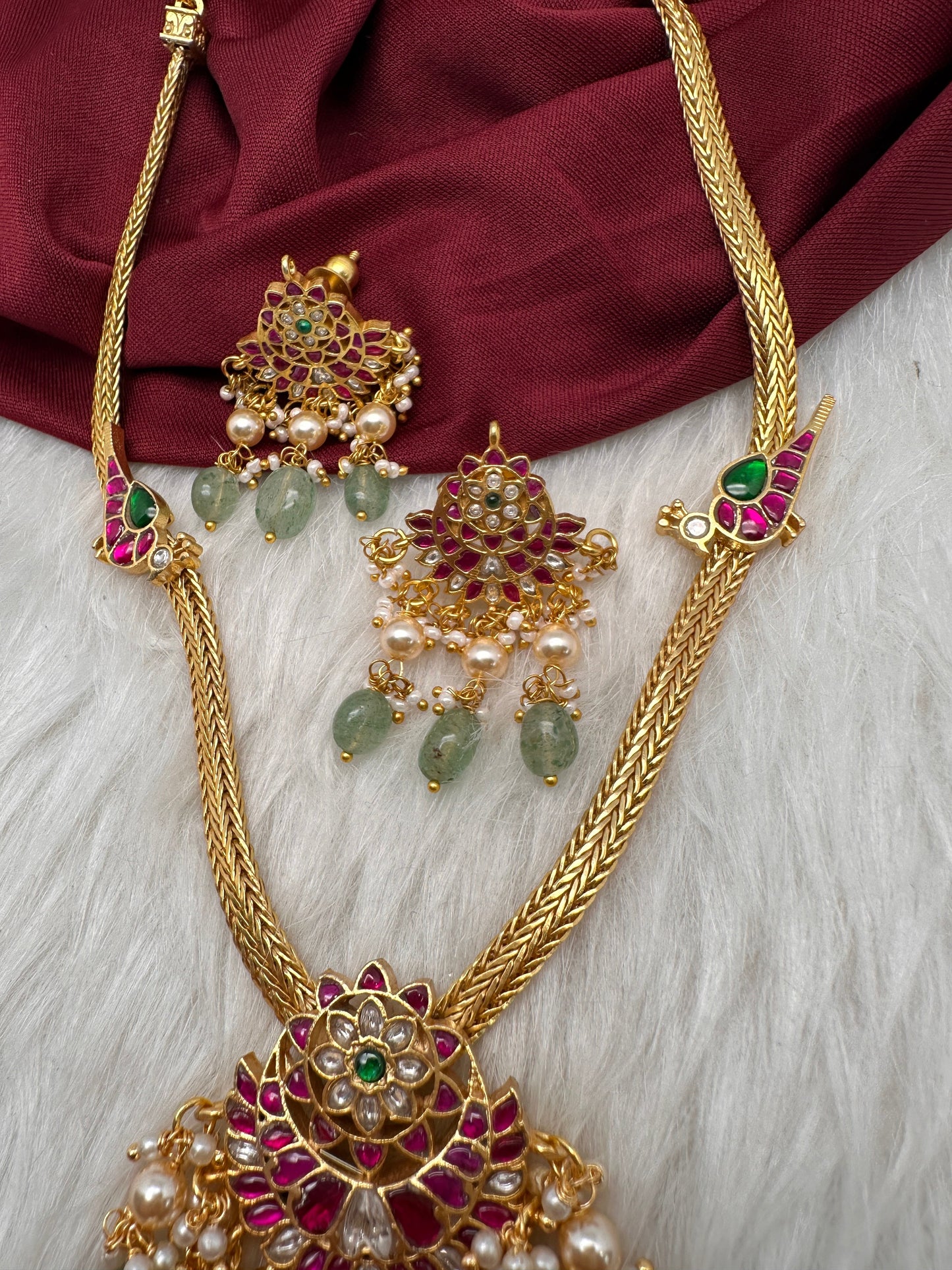 Dainty  Jadau Kundan Chain Necklace