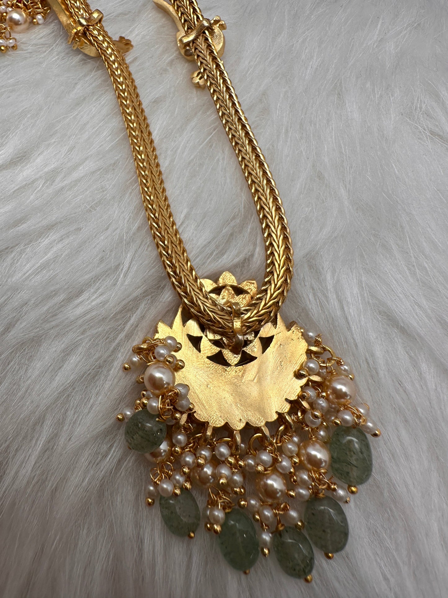 Dainty  Jadau Kundan Chain Necklace