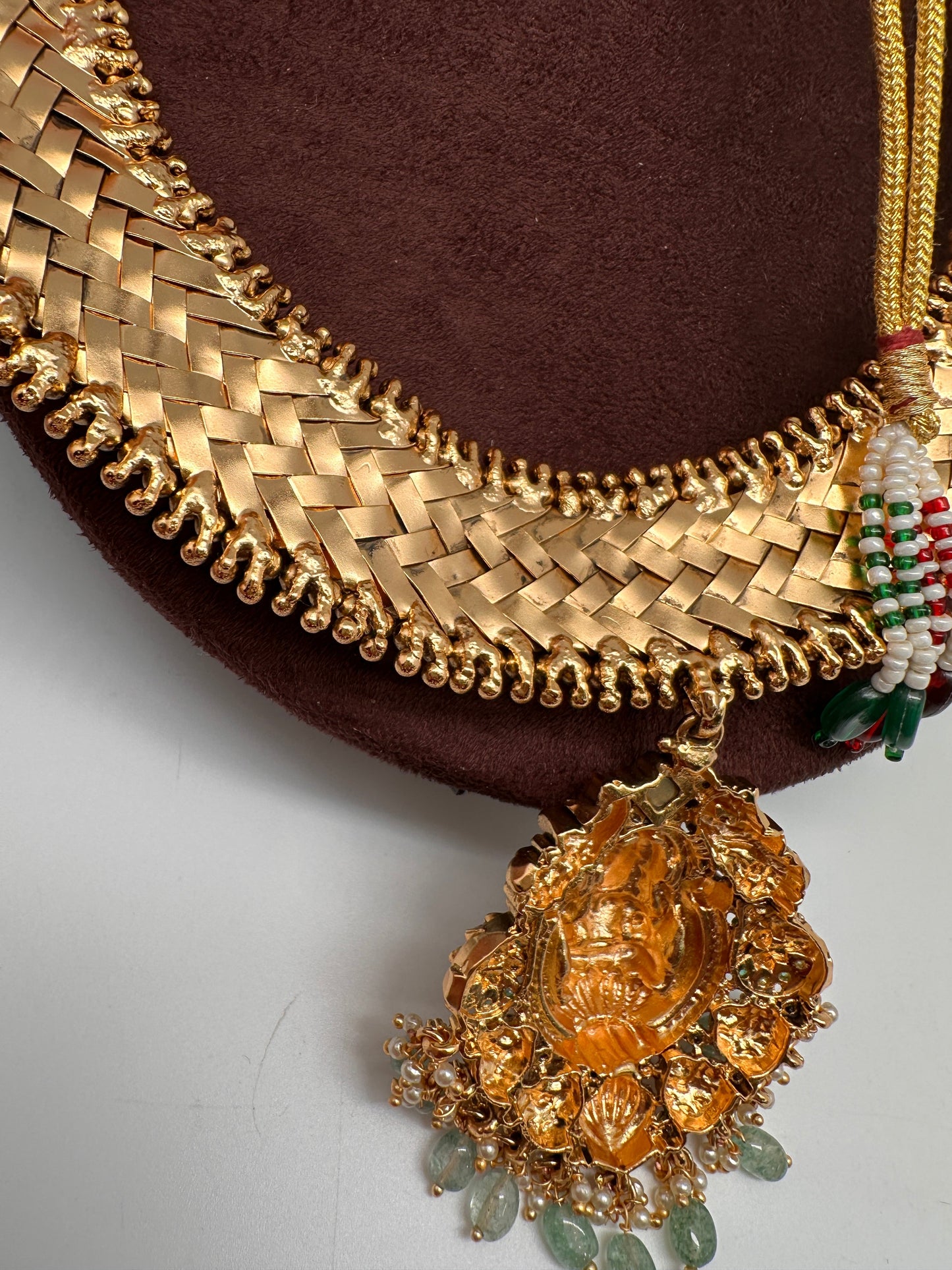 Jadau Kundan Goddess Lakshmi Statement Necklace
