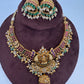 Jadau Kundan and Potta Stones Goddess Lakshmi Statement Necklace