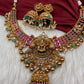 Jadau Kundan and Potta Stones Goddess Lakshmi Statement Necklace