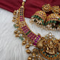 Jadau Kundan and Potta Stones Goddess Lakshmi Statement Necklace