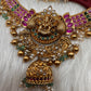 Jadau Kundan and Potta Stones Goddess Lakshmi Statement Necklace