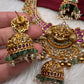 Jadau Kundan and Potta Stones Goddess Lakshmi Statement Necklace