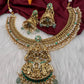 Jalebi Jadau Kundan Goddess Lakshmi Necklace with Detachable Pendent