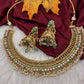 Jalebi Jadau Kundan Goddess Lakshmi Necklace with Detachable Pendent