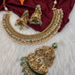 Jalebi Jadau Kundan Goddess Lakshmi Necklace with Detachable Pendent