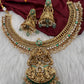 Jalebi Jadau Kundan Goddess Lakshmi Necklace with Detachable Pendent