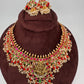 Coral Rice Pearls Jadau Kundan Goddess Lakshmi Guttapusalu Necklace