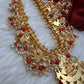 Coral Rice Pearls Jadau Kundan Goddess Lakshmi Guttapusalu Necklace