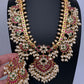 Rice Pearls Jadau Kundan Mid length Guttapusalu Necklace