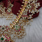 Rice Pearls Jadau Kundan Mid length Guttapusalu Necklace