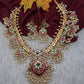 Rice Pearls Jadau Kundan Mid length Guttapusalu Necklace