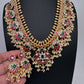 Rice Pearls Jadau Kundan Mid length Guttapusalu Necklace