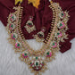Rice Pearls Jadau Kundan Mid length Guttapusalu Necklace
