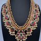 Rice Pearls Jadau Kundan Mid length Guttapusalu Necklace