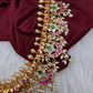 Rice Pearls Jadau Kundan Long Guttapusalu Necklace