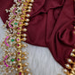 Rice Pearls Jadau Kundan Long Guttapusalu Necklace