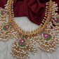 Rice Pearls Jadau Kundan Short Guttapusalu Necklace
