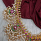 Rice Pearls Jadau Kundan Short Guttapusalu Necklace