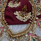 Rice Pearls Jadau Kundan Long Guttapusalu Necklace with Chandbali